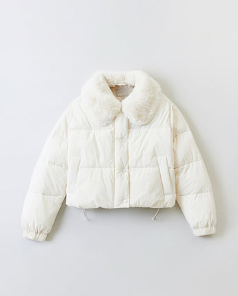 [SPAO][韓国人気 Fur Collar Crop Puffer_ [3色]新商品 韓国人気 冬ジャンパー 冬のファッション 女性服 - コクモト KOCUMOTO