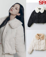 [SPAO][韓国人気 Fur Collar Crop Puffer_ [3色]新商品 韓国人気 冬ジャンパー 冬のファッション 女性服 - コクモト KOCUMOTO