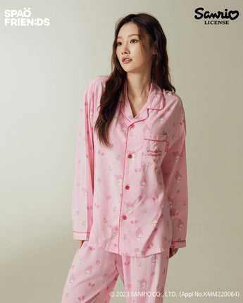 [SPAO][Sanrio characters] サンリオキャラクターズ long sleeve pajamas 4色 新商品 ホームウェア パジャマ 男女共用 カップルアイテム 長袖パジャマ - コクモト KOCUMOTO