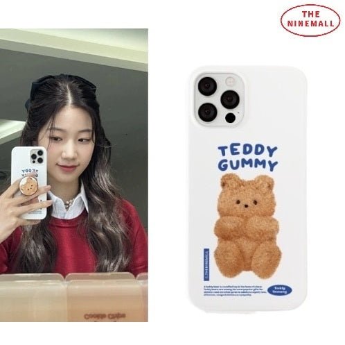 [THE NINE MALL] [LE SSERAFIM_中村一葉 使用] White Baby Teddy Gummy [Hard Phone Case] / iPhone前機種 - コクモト KOCUMOTO