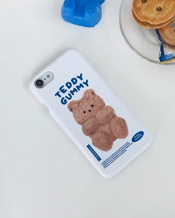 [THE NINE MALL] [LE SSERAFIM_中村一葉 使用] White Baby Teddy Gummy [Hard Phone Case] / iPhone前機種 - コクモト KOCUMOTO