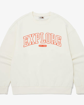 [The North Face] EXPLORE SWEATSHIRTS _ CREAM(NM5MQ02K) 新商品 カップルアイテム - コクモト KOCUMOTO