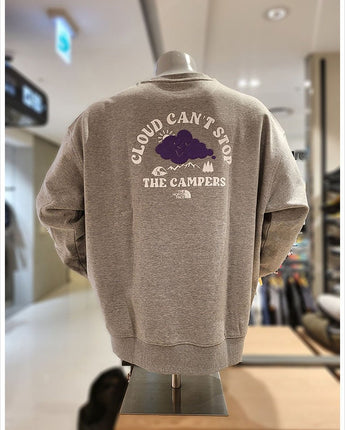 [The North Face] Mens CAMP EVERYDAY SWEATSHIRTS _ MELANGE_GREY(NM5MQ01C) 新商品 - コクモト KOCUMOTO