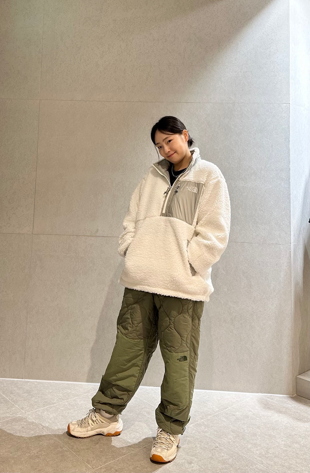 [THE NORTH FACE] PLAY GREEN RVS FLEECE ANORAK_ IVORY (NJ4FP56B) - コクモト KOCUMOTO