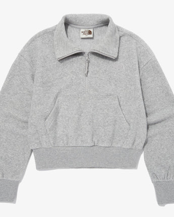 [The North Face] WomenS TERRY HALF ZIP SWEATSHIRTS _ MELANGE_GREY(NM5MQ30J) 新商品 - コクモト KOCUMOTO