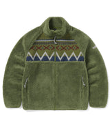 [THISISNEVERTHAT] 23F/W Knit Paneled Fleece Jacket Olive - コクモト KOCUMOTO