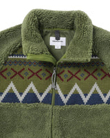 [THISISNEVERTHAT] 23F/W Knit Paneled Fleece Jacket Olive - コクモト KOCUMOTO