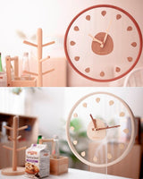 [ticktok studio] 30cm glass tree clover tree clock hands Interior Wall clock 2色 ガラスの木の壁時計 韓国の人気 ホームデコ 贈り物 - コクモト KOCUMOTO