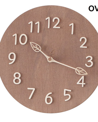 [ticktok studio] Leaf Brown Handmade Collection Interior Wall clock 3種 韓国の人気 ホームデコ 贈り物 - コクモト KOCUMOTO