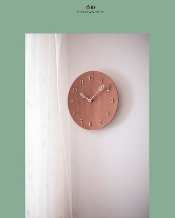 [ticktok studio] Leaf Brown Handmade Collection Interior Wall clock 3種 韓国の人気 ホームデコ 贈り物 - コクモト KOCUMOTO