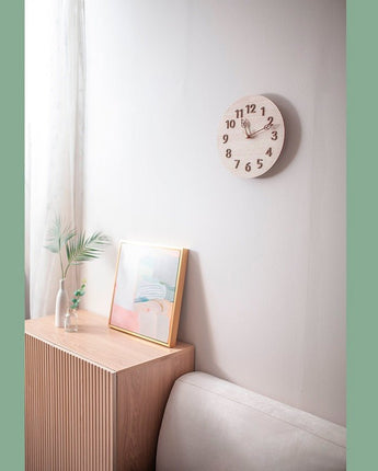 [ticktok studio] Oval leaf milk/brown interior Wall clock 2色 韓国の人気 ホームデコ 贈り物 - コクモト KOCUMOTO