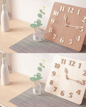 [ticktok studio] Tom square leaf Interior Wall clock 2色 韓国の人気 ホームデコ 贈り物 - コクモト KOCUMOTO