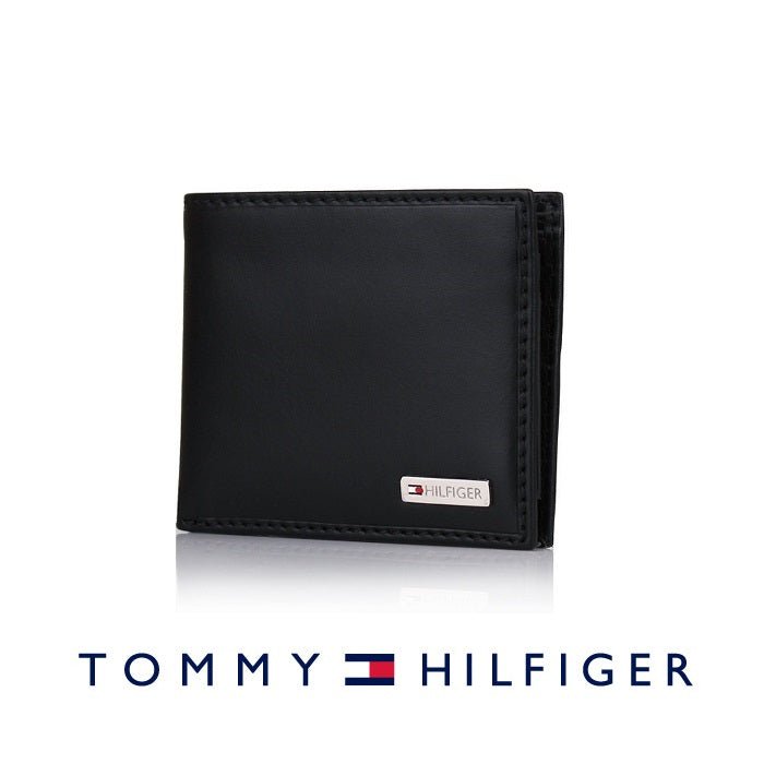 [Tommy Hilfiger] Black Men's Wallet (22x053) WT07 男性財布 贈り物 半財布 カード財布 学生財布 - コクモト KOCUMOTO