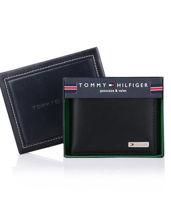 [Tommy Hilfiger] Black Men's Wallet (22x053) WT07 男性財布 贈り物 半財布 カード財布 学生財布 - コクモト KOCUMOTO