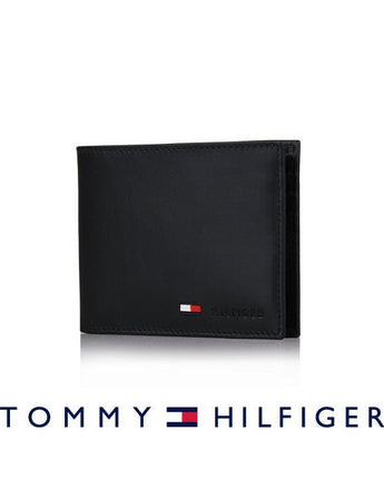 [Tommy Hilfiger] Black Men's Wallet (22x060) WT14 男性財布 贈り物 半財布 カード財布 学生財布 - コクモト KOCUMOTO