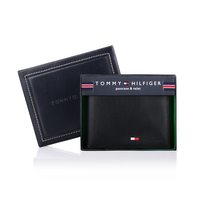 [Tommy Hilfiger] Black Men's Wallet (22x060) WT14 男性財布 贈り物 半財布 カード財布 学生財布 - コクモト KOCUMOTO