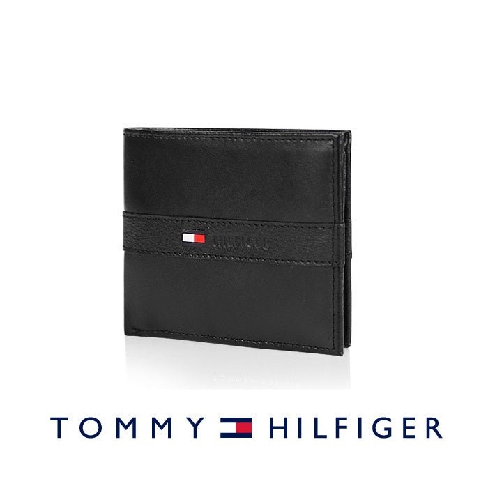 [Tommy Hilfiger] Black Men's Wallet (22x060) WT20 男性財布 贈り物 半財布 カード財布 学生財布 - コクモト KOCUMOTO