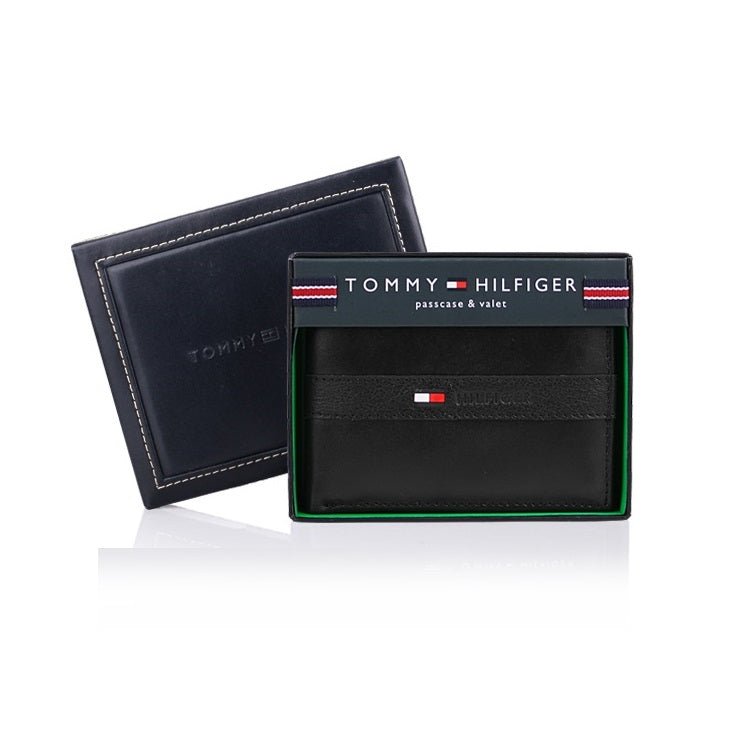 [Tommy Hilfiger] Black Men's Wallet (22x060) WT20 男性財布 贈り物 半財布 カード財布 学生財布 - コクモト KOCUMOTO