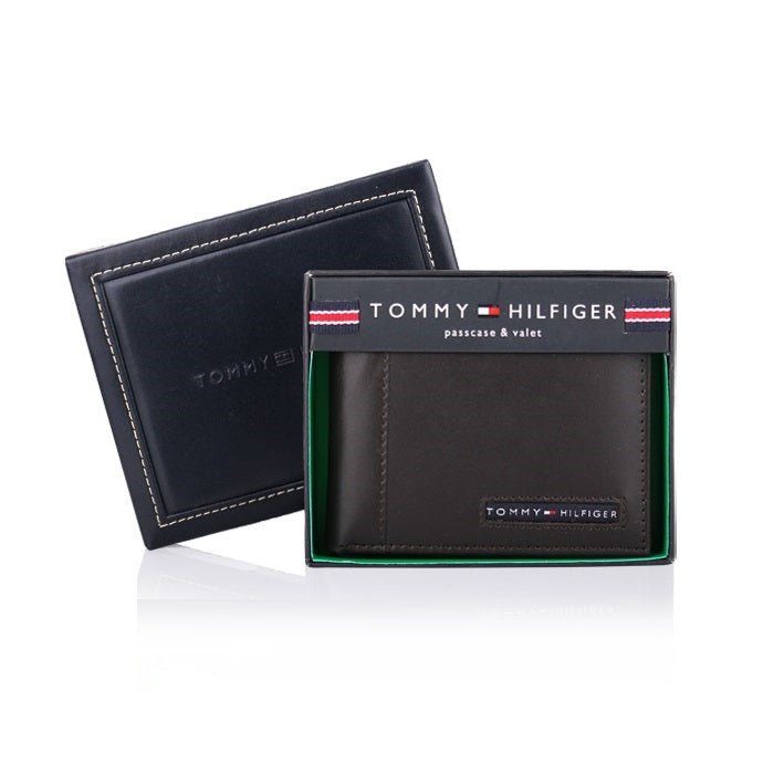 [Tommy Hilfiger] BROWN Men's Wallet (22x063) WT02 男性財布 贈り物 半財布 カード財布 学生財布 - コクモト KOCUMOTO