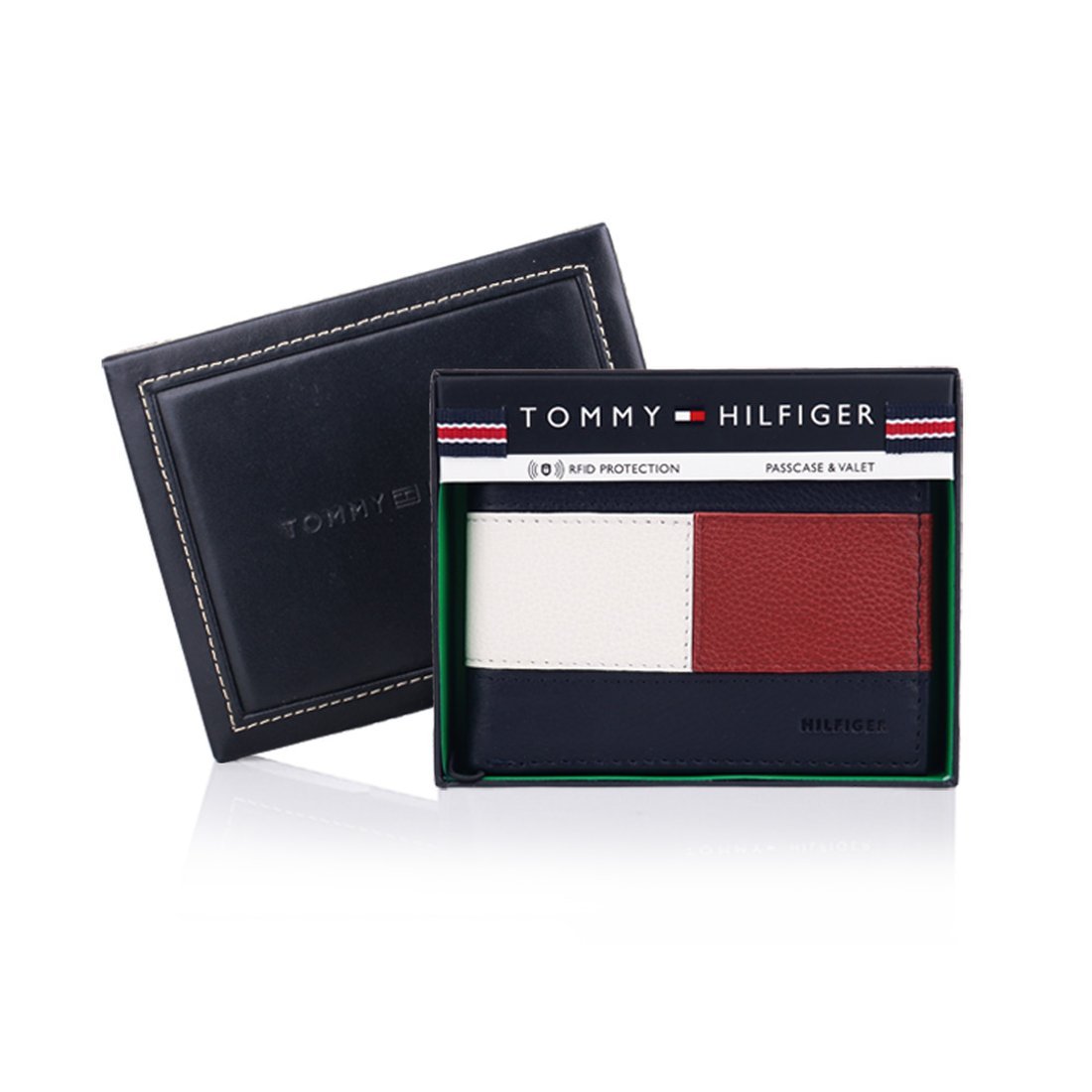 [Tommy Hilfiger] Navy Men's Wallet (22X053) WT06 男性財布 贈り物 半財布 カード財布 学生財布 - コクモト KOCUMOTO
