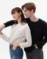 [Tommy Hilfiger] Unisex Crew Neck Long Sleeve T-Shirt 3色 新商品 男女共用 韓国人気 韓国ファッション カップルアイテム - コクモト KOCUMOTO
