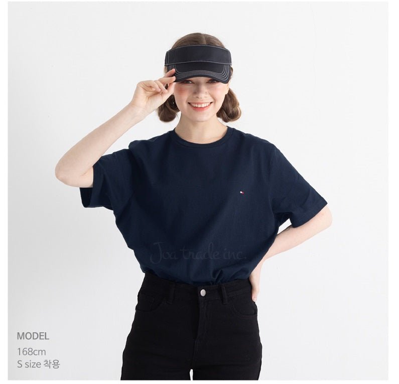 [Tommy Hilfiger] Unisex Crew Neck Short Sleeve T-shirt 5色 新商品 男女共用 韓国人気 韓国ファッション カップルアイテム - コクモト KOCUMOTO