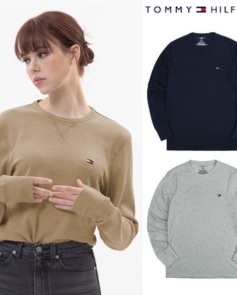 [Tommy Hilfiger] Waffle Thermal Long Sleeve T-Shirt 3色 新商品 男女共用 韓国人気 韓国ファッション カップルアイテム - コクモト KOCUMOTO