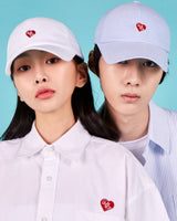 [VARZAR] Heart Logo Oxford Over Fit Ball Cap 3色 - コクモト KOCUMOTO