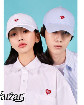 [VARZAR] Heart Logo Oxford Over Fit Ball Cap 3色 - コクモト KOCUMOTO