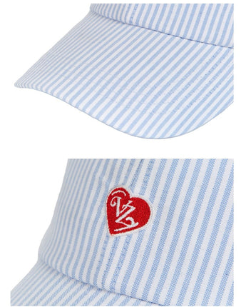 [VARZAR] Heart Logo Oxford Over Fit Ball Cap 3色 - コクモト KOCUMOTO