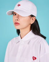 [VARZAR] Heart Logo Oxford Over Fit Ball Cap 3色 - コクモト KOCUMOTO