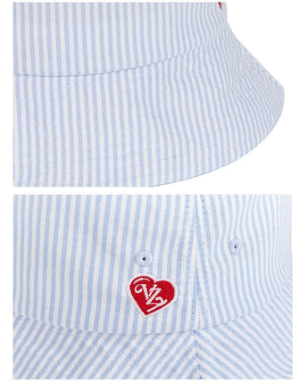 [VARZAR] Heart Logo Oxford Over Fit Bucket Hat 3色 - コクモト KOCUMOTO