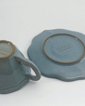 [VBC CASA] Fondaco Baroque tea cup + saucer 4色 340ml 食器セット 韓国人気 家の贈り物 誕生日プレゼント キッチン用品 陶器 高級インテリア - コクモト KOCUMOTO