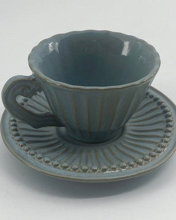 [VBC CASA] Fondaco striped tea cup + saucer 4色 セット商品 韓国人気 家の贈り物 誕生日プレゼント キッチン用品 - コクモト KOCUMOTO