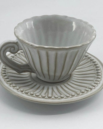 [VBC CASA] Fondaco striped tea cup + saucer 4色 セット商品 韓国人気 家の贈り物 誕生日プレゼント キッチン用品 - コクモト KOCUMOTO