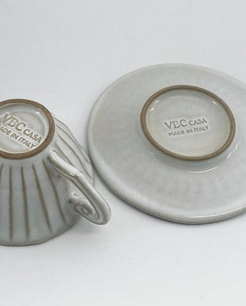[VBC CASA] Fondaco striped tea cup + saucer 4色 セット商品 韓国人気 家の贈り物 誕生日プレゼント キッチン用品 - コクモト KOCUMOTO