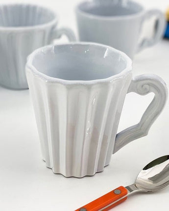 [VBC CASA] Incanto Lace/Stripe/Pleated Mug マグカップ 食器セット 韓国人気 家の贈り物 誕生日プレゼント キッチン用品 陶器 高級インテリア - コクモト KOCUMOTO