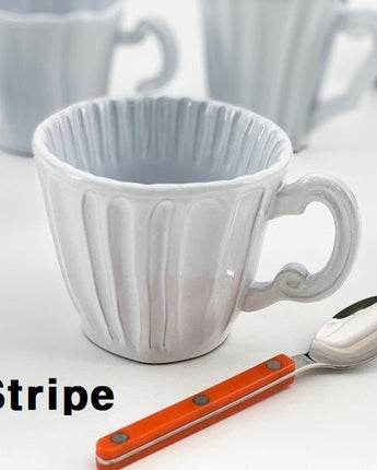 [VBC CASA] Incanto Lace/Stripe/Pleated Mug マグカップ 食器セット 韓国人気 家の贈り物 誕生日プレゼント キッチン用品 陶器 高級インテリア - コクモト KOCUMOTO