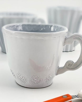 [VBC CASA] Incanto Lace/Stripe/Pleated Mug マグカップ 食器セット 韓国人気 家の贈り物 誕生日プレゼント キッチン用品 陶器 高級インテリア - コクモト KOCUMOTO