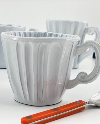 [VBC CASA] Incanto Lace/Stripe/Pleated Mug マグカップ 食器セット 韓国人気 家の贈り物 誕生日プレゼント キッチン用品 陶器 高級インテリア - コクモト KOCUMOTO