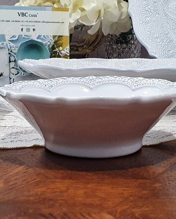 [VBC CASA] Lace Small round/Cereal bowl 4色 皿 食器セット 韓国人気 家の贈り物 誕生日プレゼント キッチン用品 陶器 高級インテリア - コクモト KOCUMOTO