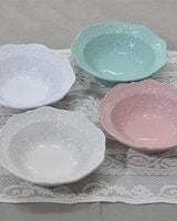 [VBC CASA] Lace Small round/Cereal bowl 4色 皿 食器セット 韓国人気 家の贈り物 誕生日プレゼント キッチン用品 陶器 高級インテリア - コクモト KOCUMOTO