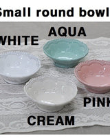 [VBC CASA] Lace Small round/Cereal bowl 4色 皿 食器セット 韓国人気 家の贈り物 誕生日プレゼント キッチン用品 陶器 高級インテリア - コクモト KOCUMOTO