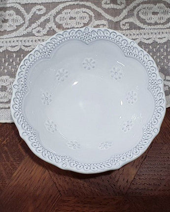 [VBC CASA] Lace Small round/Cereal bowl 4色 皿 食器セット 韓国人気 家の贈り物 誕生日プレゼント キッチン用品 陶器 高級インテリア - コクモト KOCUMOTO