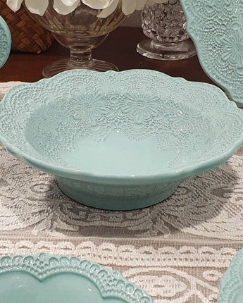 [VBC CASA] Lace Small round/Cereal bowl 4色 皿 食器セット 韓国人気 家の贈り物 誕生日プレゼント キッチン用品 陶器 高級インテリア - コクモト KOCUMOTO