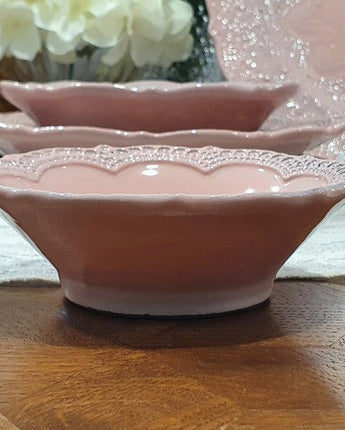 [VBC CASA] Lace Small round/Cereal bowl 4色 皿 食器セット 韓国人気 家の贈り物 誕生日プレゼント キッチン用品 陶器 高級インテリア - コクモト KOCUMOTO