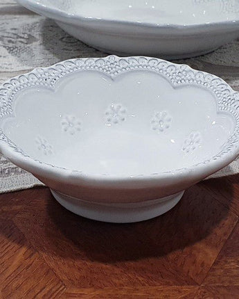 [VBC CASA] Lace Small round/Cereal bowl 4色 皿 食器セット 韓国人気 家の贈り物 誕生日プレゼント キッチン用品 陶器 高級インテリア - コクモト KOCUMOTO