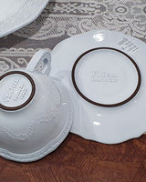 [VBC CASA] Lace tea cup + saucer 4色 マグカップ 食器セット 韓国人気 家の贈り物 誕生日プレゼント キッチン用品 陶器 高級インテリア - コクモト KOCUMOTO