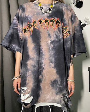 [VINSEIANG]韓国ファッションレタリングタイダイTシャツ - コクモト KOCUMOTO