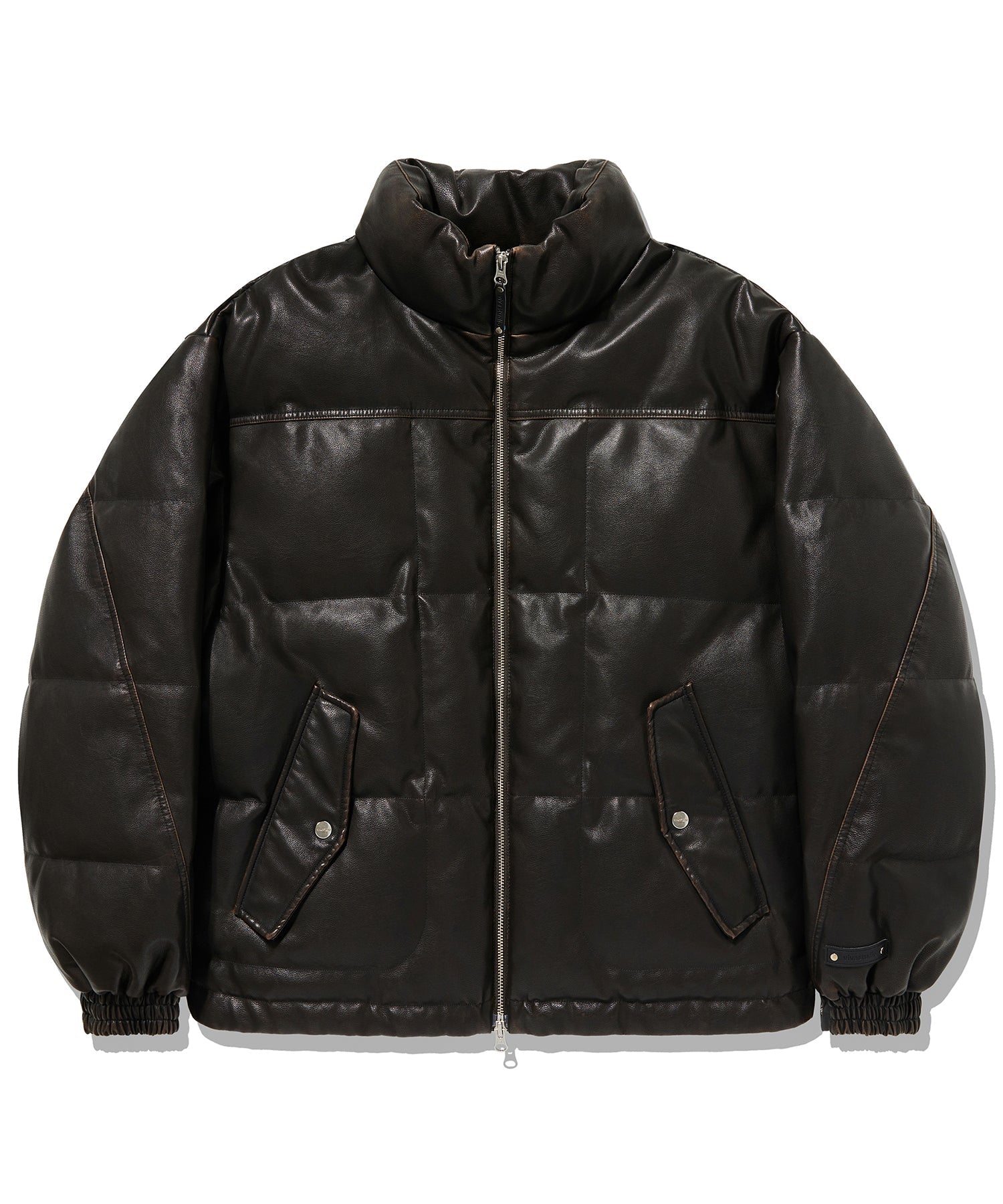 [VIVASTUDIO] 2023F/W WASHING LEATHER PUFFER [DARK BROWN] - コクモト KOCUMOTO